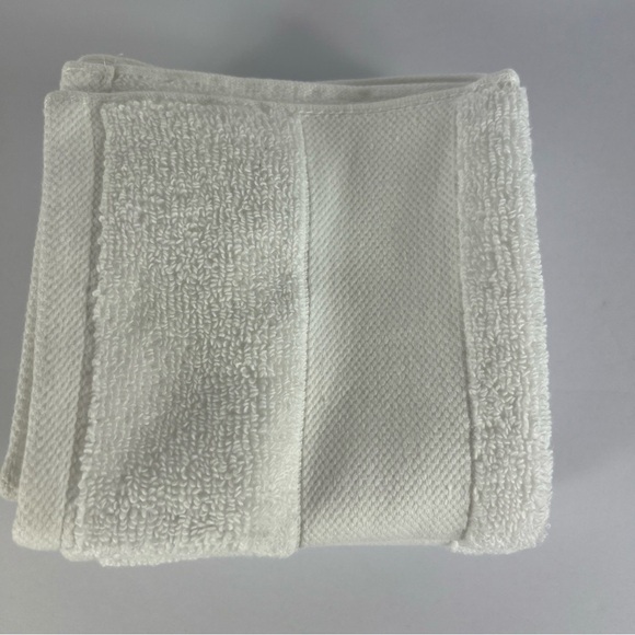 4 Ralph Lauren Washcloths Wescott Sailcloth Pure White 4 Pc Set Cotton NEW - Picture 4 of 6